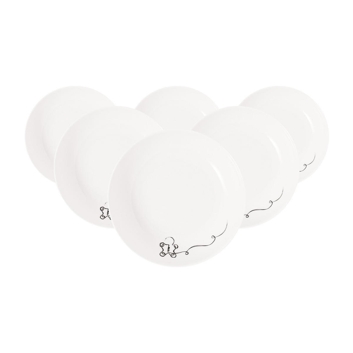 SCHALEN XMAS Statement Lines weiß ø 18,7 cm 6er Set - Weiß, Keramik (18.7cm) - Villeroy & Boch