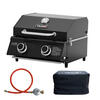 GASGRILL Set PLATINUM COMPACT DARK - Anthrazit/Schwarz, Metall (45/34/45cm) - TAINO