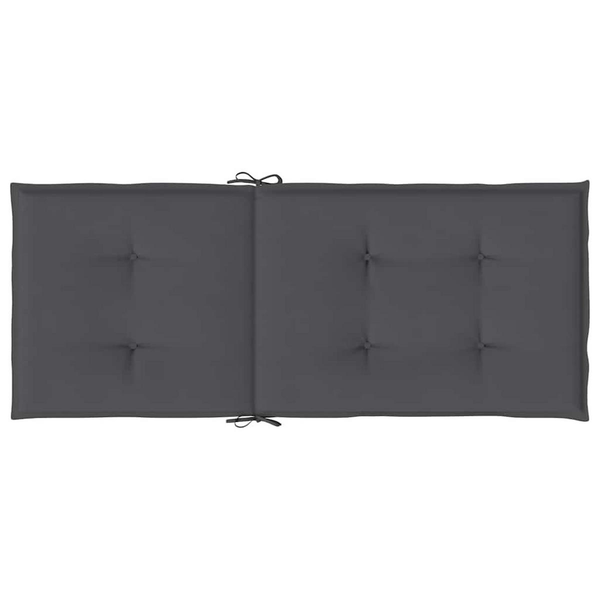 GARTENSTUHLAUFLAGEN Für Hochlehner 6Er Set Anthrazit 120/50/3 Cm - Anthrazit, Textil (50/3/120cm) - vidaXL