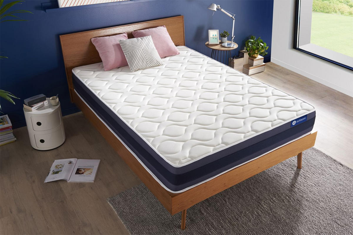 MATRATZE Actiflex morpho Taschenfederkern und Memory-Schaum 90 x 190 cm h1 - Weiß, Textil (90/190cm) - ACTISOM