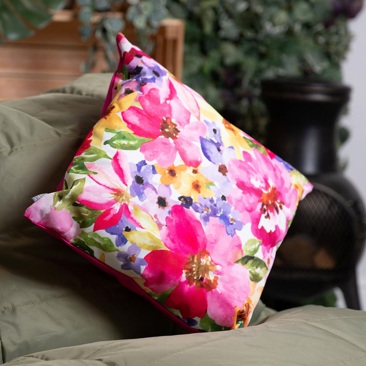 OUTDOOR-KISSEN - Multicolor, Textil (43/43cm) - Veeva