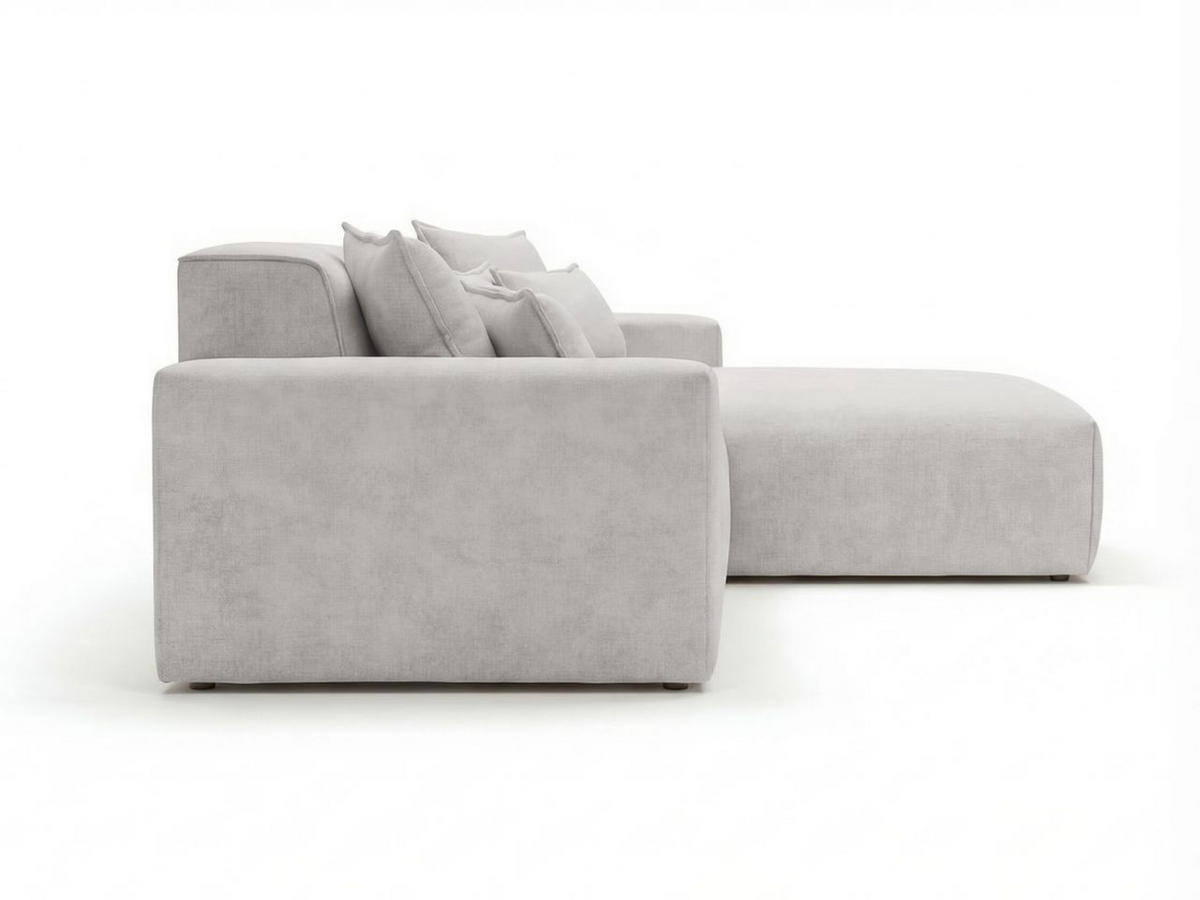 ECKSOFA Leni Grau Rechts - Grau, Holz/Textil (180/265cm) - Graingold