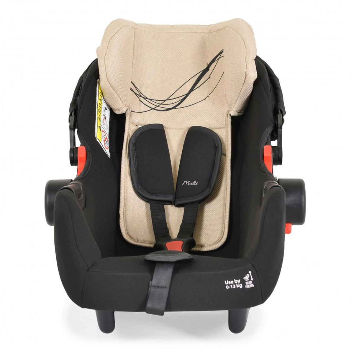 BABYSCHALE Set beige mit Isofixbasis Royal, i-Size (40 - 87cm) Gruppe 0+ - Beige, Kunststoff (33/73/42cm) - Moni