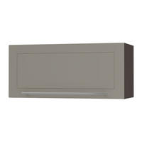 KLAPPHÄNGESCHRANK Kvantum W4B/80-AV Beige Matt / Lava Matt 80 / 32,5 / 36cm - Dunkelgrau/Beige, Holz/Holzwerkstoff (80/36/32.5cm) - Feldmann-Wohnen