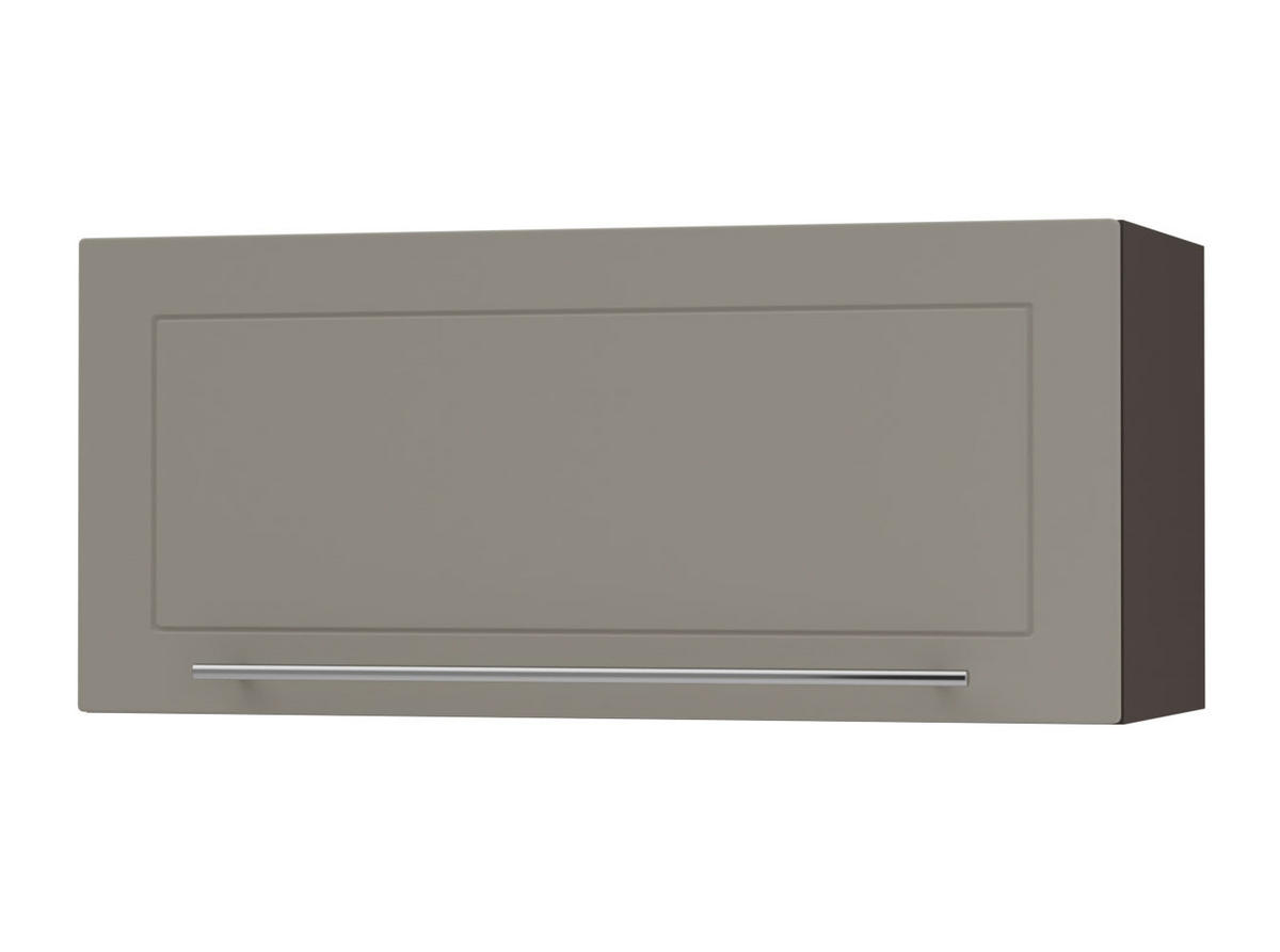 KLAPPHÄNGESCHRANK Kvantum W4B/80-AV Beige Matt / Lava Matt 80 / 32,5 / 36cm - Dunkelgrau/Beige, Holz/Holzwerkstoff (80/36/32.5cm) - Feldmann-Wohnen