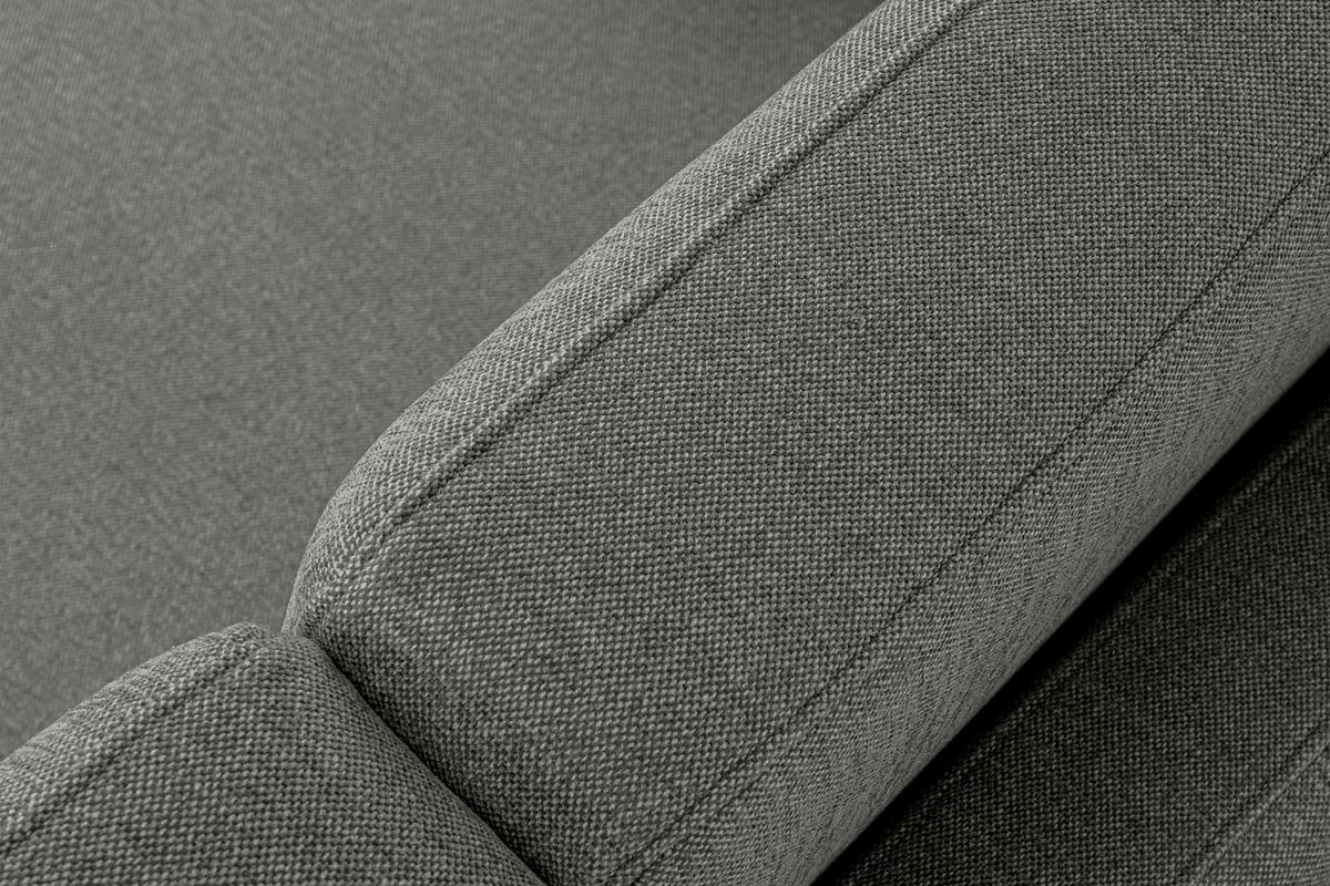 2-SITZER-SOFA TAGIO II mit Armlehnen, Aschgrau/Braun - Grau, Textil (88/80/153cm) - KONSIMO®