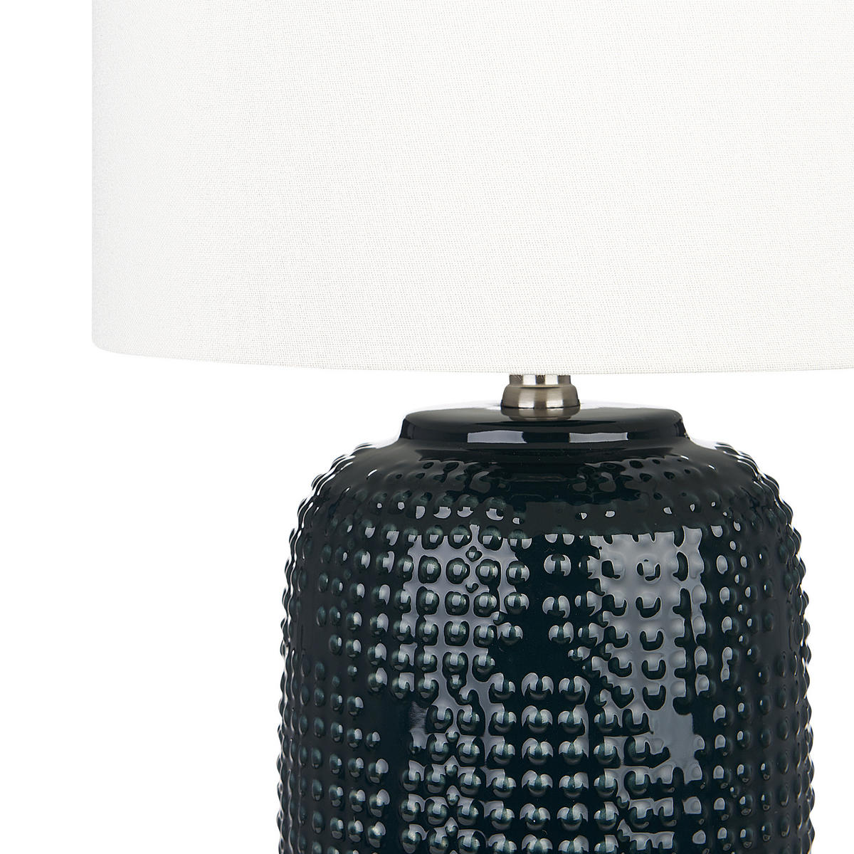 TISCHLAMPE Mussel 31/31/49 cm - Blau, Keramik (31/14/49cm) - Beliani