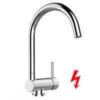 NIEDERDRUCK-VORFENSTER-KÜCHENARMATUR, Umklappbar 6 CM, Verchromt, 360° schwenkbar - Chromfarben, Metall (18.1/31.3/18.1cm) - VIZIO