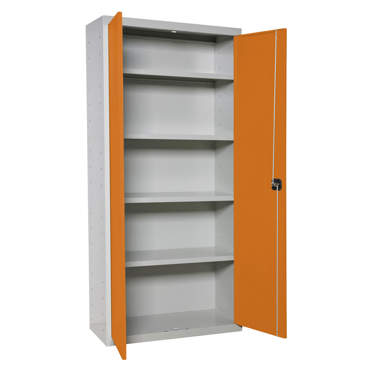 STAHLSCHRANK Amego HxBxT 180x80x40 cm 4x Fachboden Orange-Grau - Orange, Metall (80/180/40cm) - PROREGAL
