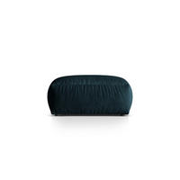 POUF Martina aus Samt dunkel petrol - Petrol, Textil (106/44/106cm) - Micadoni