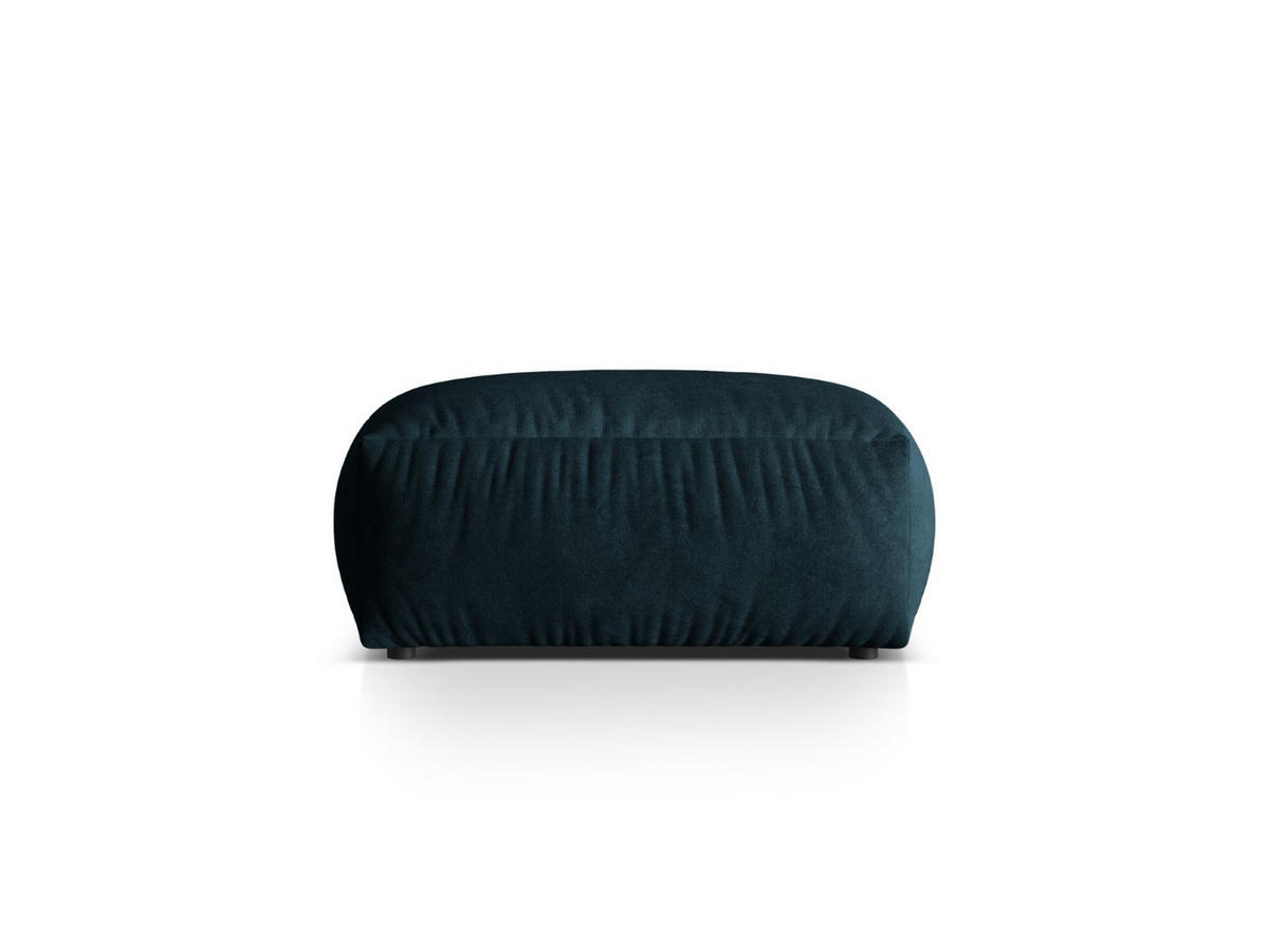 POUF Martina aus Samt dunkel petrol - Petrol, Textil (106/44/106cm) - Micadoni