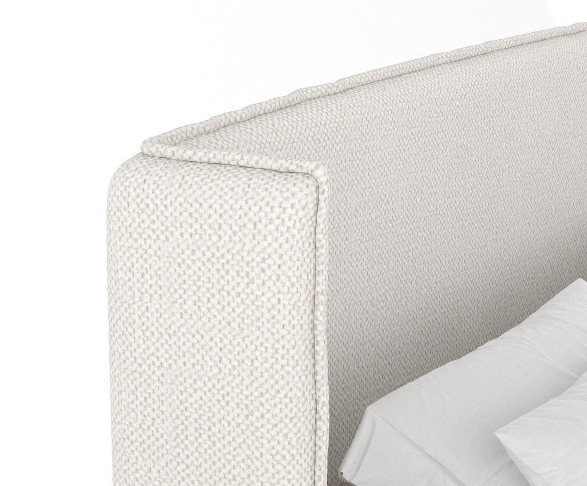 BOXBETT Skyline Beige 160/200 cm mit Matratze und Topper - Beige/Schwarz, Holz/Holzwerkstoff (160/200cm) - Maison de Reve