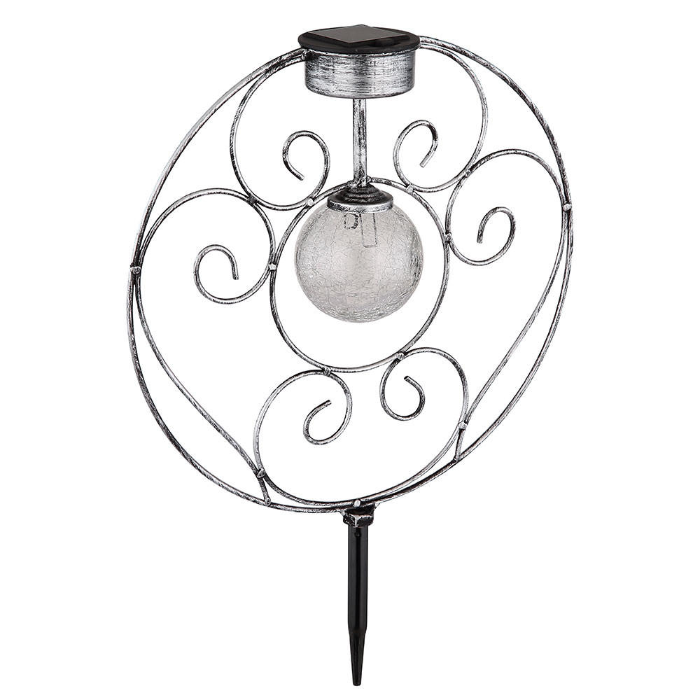 LED AUSSENLEUCHTE Metall Silber - Silberfarben, Glas (30/8.5/41cm) - Globo Lighting