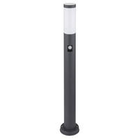 WEGELEUCHTE Edelstahl Anthrazit mit Bewegungsmelder - Anthrazit, Metall (12.7/12.7/80cm) - Globo Lighting