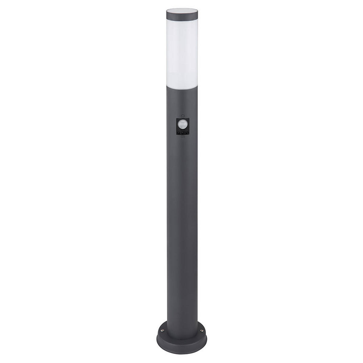 WEGELEUCHTE Edelstahl Anthrazit mit Bewegungsmelder - Anthrazit, Metall (12.7/12.7/80cm) - Globo Lighting