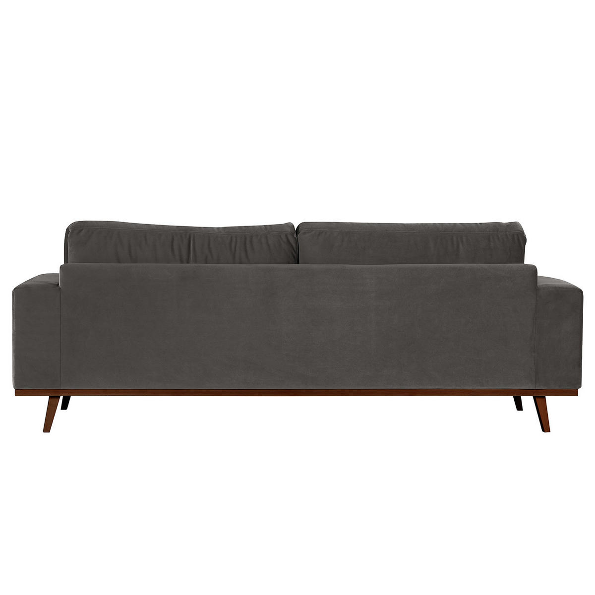 2-SITZER SOFA - Dunkelgrau/Buchefarben, Buchenholz/Textil (197/81/88cm) - home24