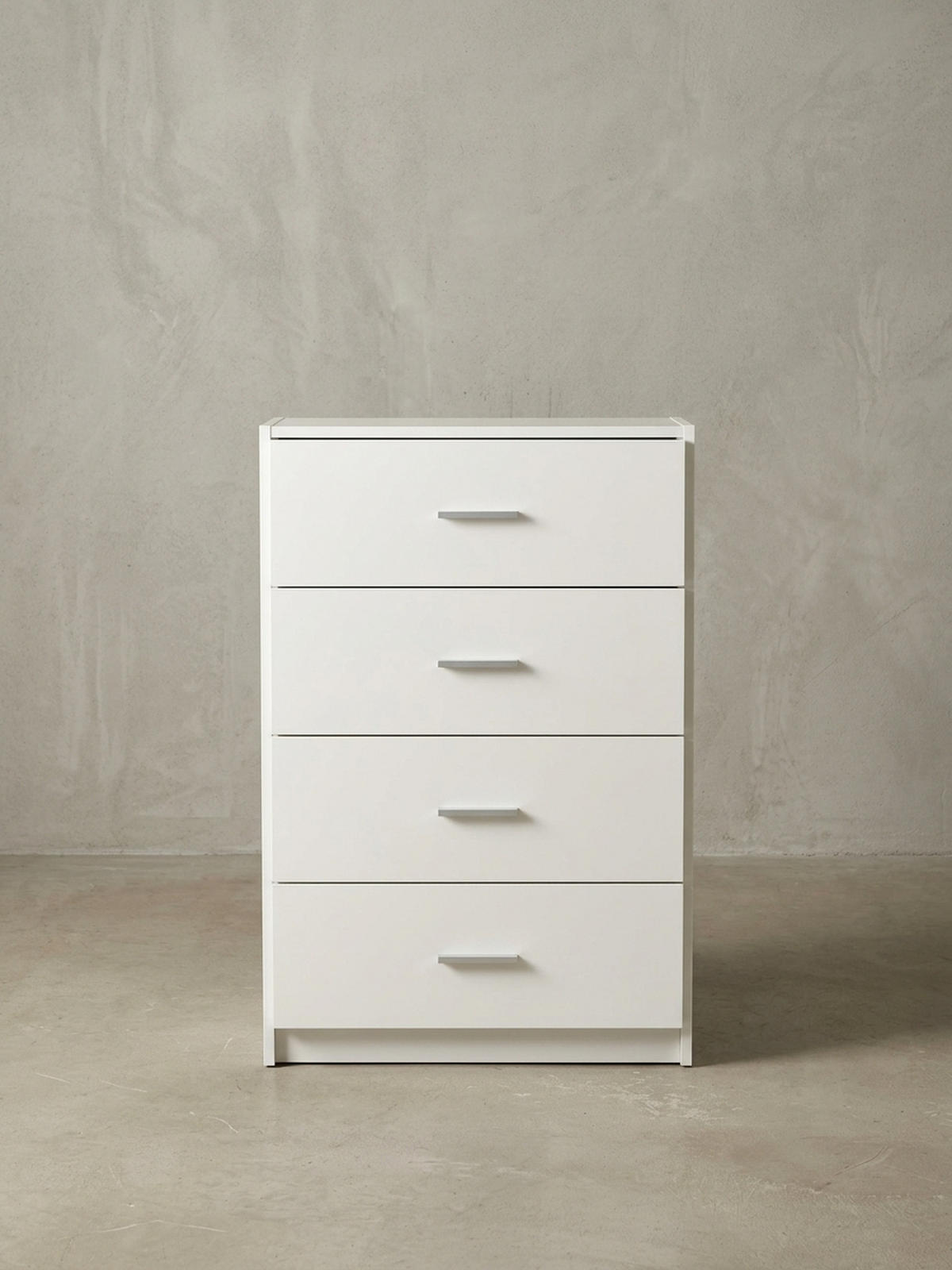 KOMMODE – Hochglanz, 4 Schubladen - Weiß, Holz/Metall (60/90/30cm) - KADIMA DESIGN