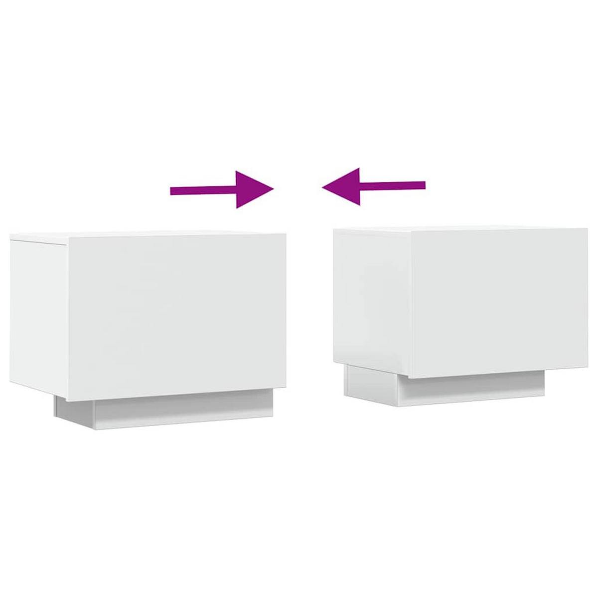 LOWBOARD mit 2 Türen 100/35/40 cm aus Holzwerkstoff aus Holzwerkstoff in Weiß - Weiß, Holz (100/40/35cm) - vidaXL