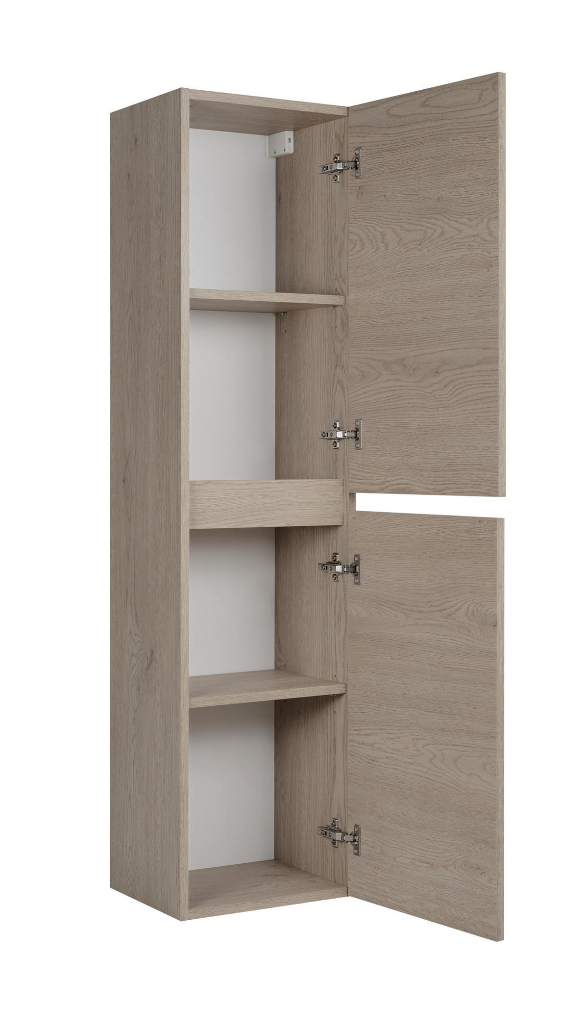 BADEZIMMERSCHRANK, Farbe: helle Eiche, 35 x 136 x 27 cm - Beige, Holzwerkstoff (35/136/27cm) - 3XE LIVING