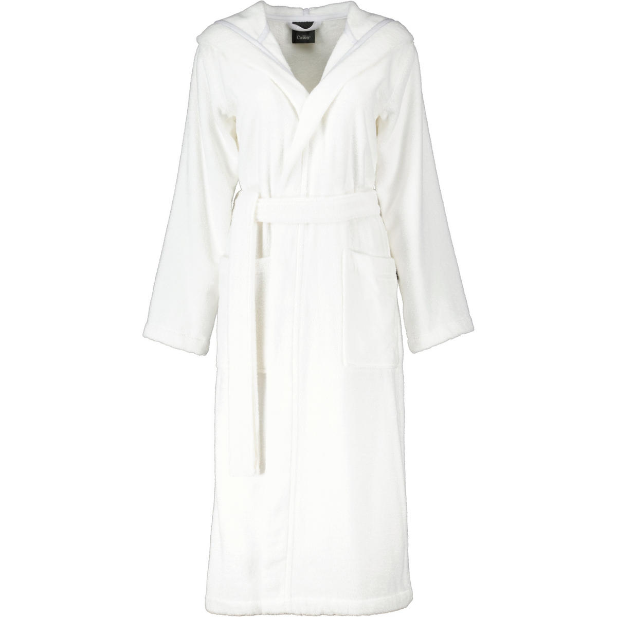 BADEMANTEL DAMEN KAPUZE UNI 827 WEISS - 67 - Weiß, Textil (XSnull) - Cawoe