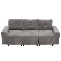 3-SITZER SOFA Chenille Grau mit Schlaffunktion - Grau, Holzwerkstoff/Kunststoff (213/84/94cm) - WISHDOR