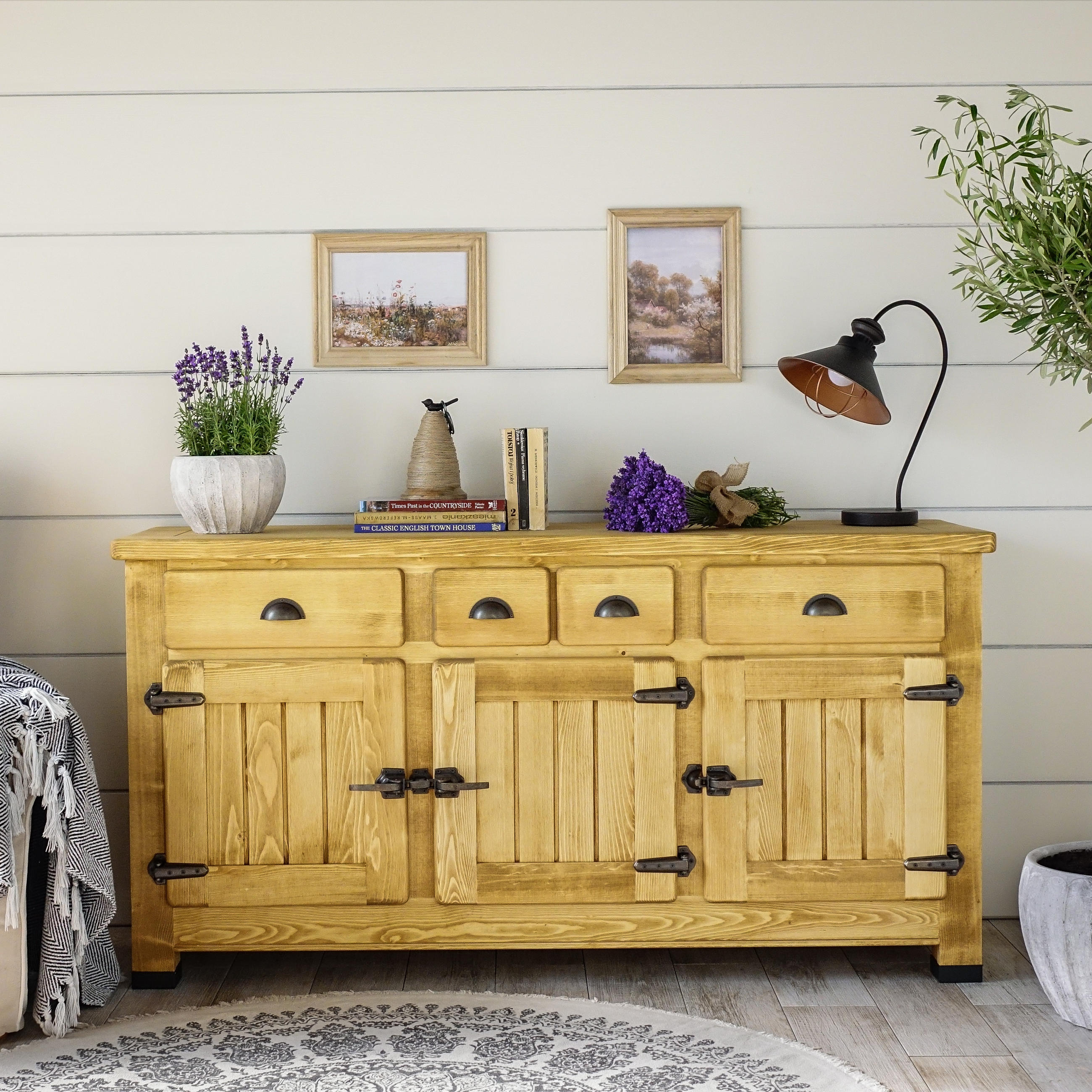 SIDEBOARD aus Massivholz VINTAGE - Honig, Holz (167/86/48cm) - Seart