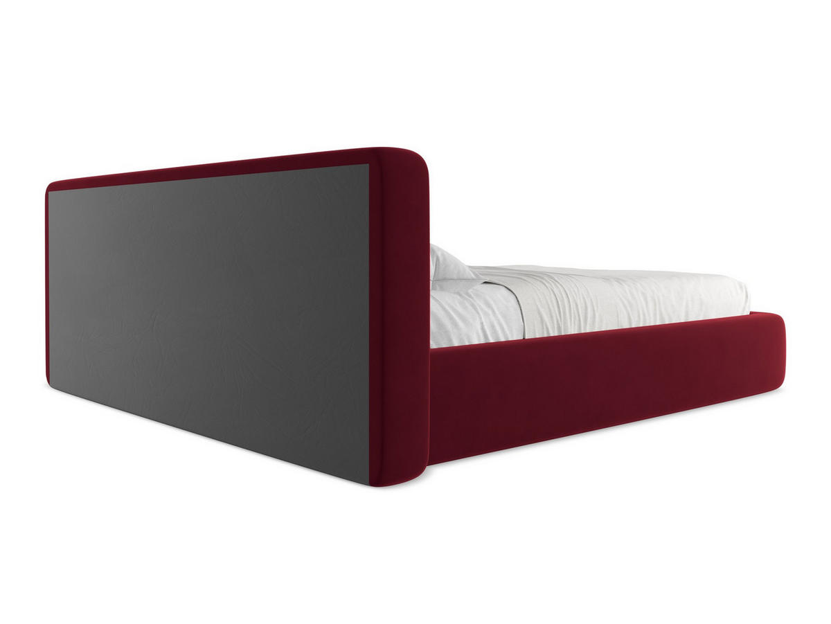 POLSTERBETT mit Bettkasten und Lattenrost 220x225 Rot - Bordeaux/Rot, Kunststoff/Textil (180/200cm) - Makamii