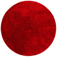 HOCHFLOR SHAGGY TEPPICH PALACE RUND - Weinrot, Textil (100/100cm) - Snapstyle