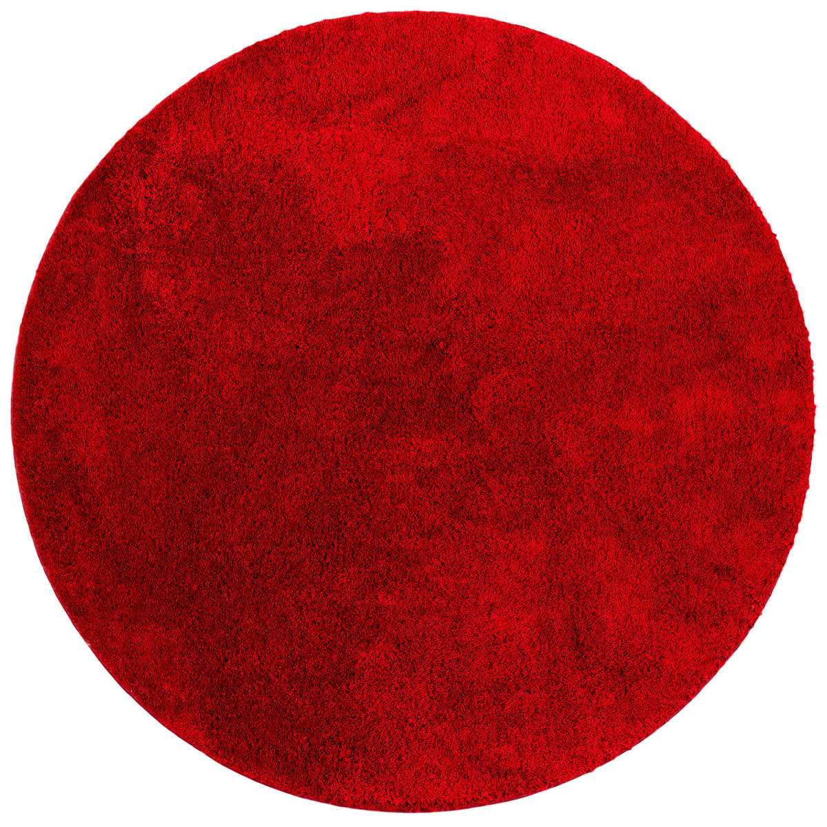 HOCHFLOR SHAGGY TEPPICH PALACE RUND - Weinrot, Textil (100/100cm) - Snapstyle