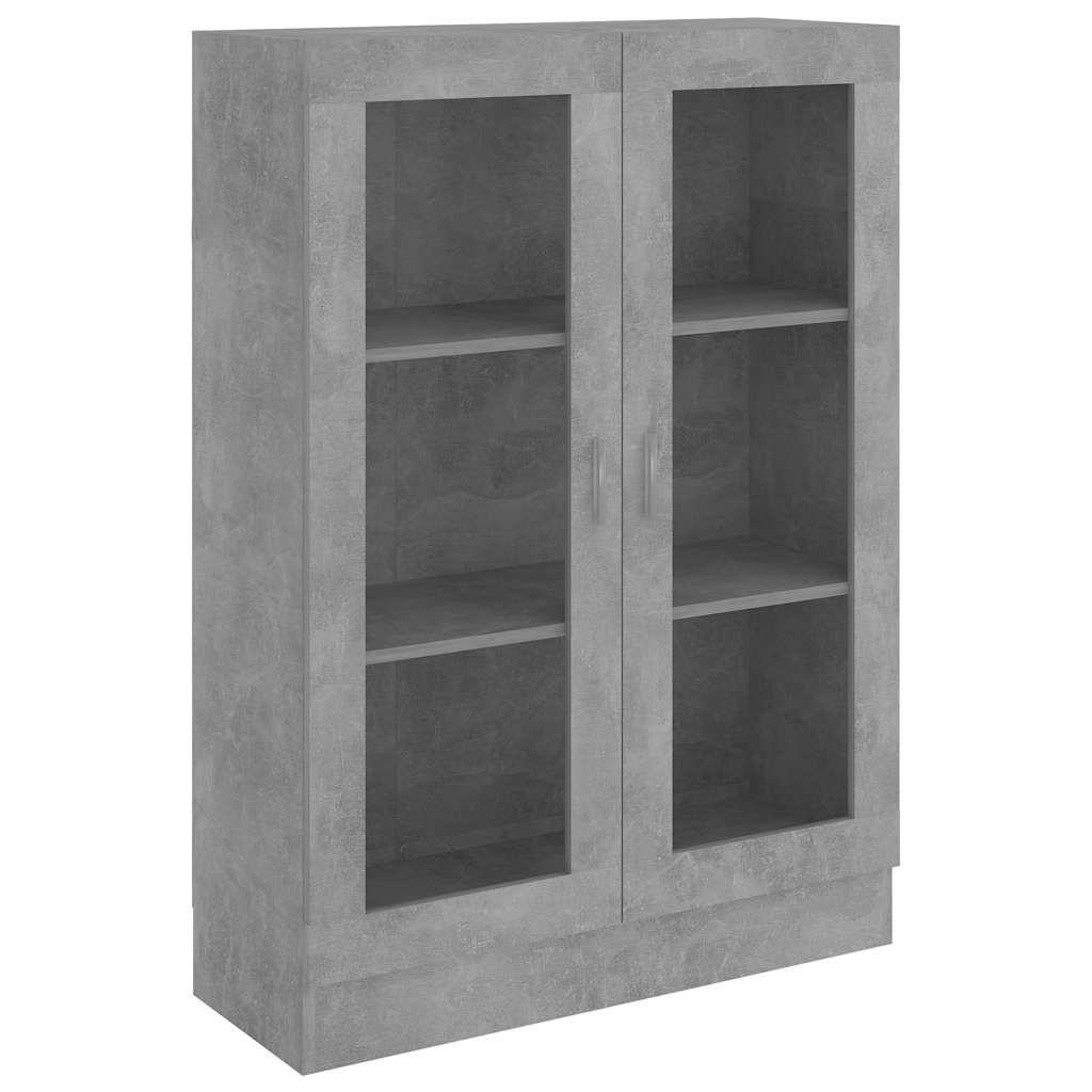 vidaXL Vitrinenschrank Hellgrau 82.5x115x30.5 cm