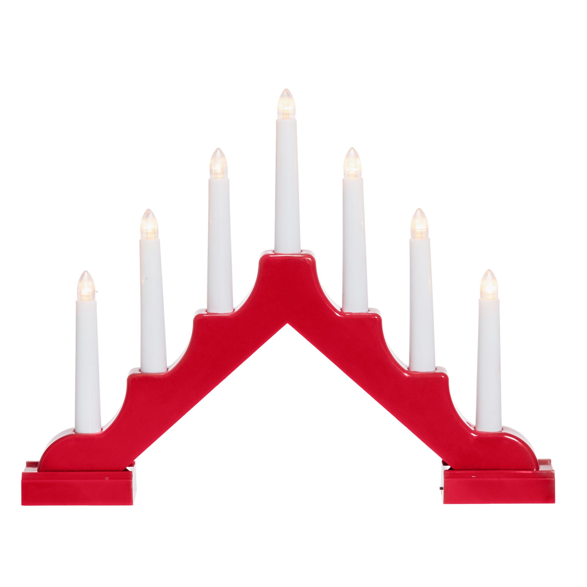 ADVENTSLEUCHTER LED 7 Lichter 29 cm - Rot, Kunststoff (38/29/5cm)