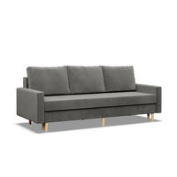 SOFA Blank hellgrau 212/92/92 - Hellgrau, Textil (212/92/92cm) - SIMKAM Furniture