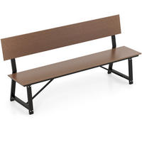 GARTENBANK Braun - Braun, Metall (183/85/52cm) - COSTWAY