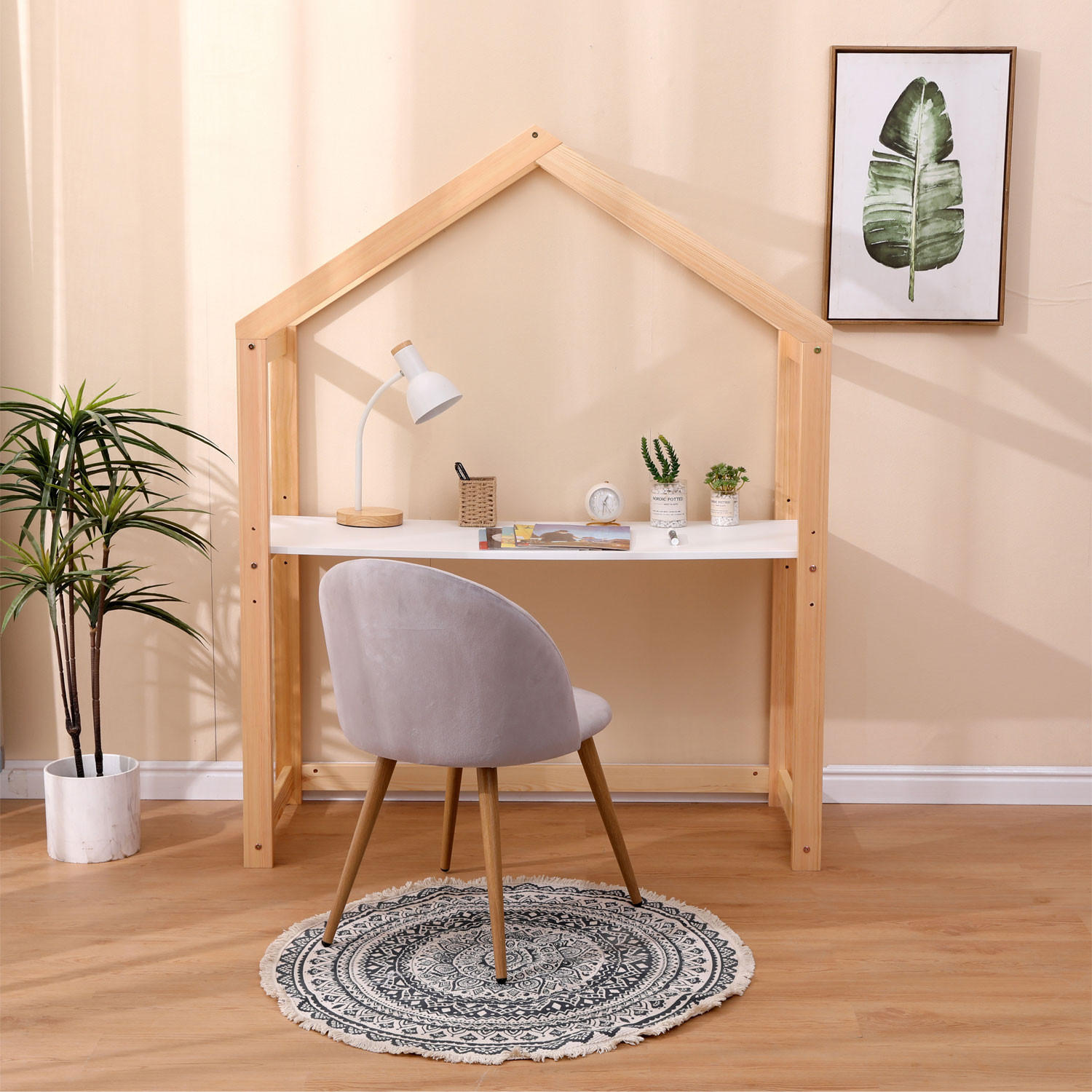 KINDERSCHREIBTISCH Martin - Weiß, Holz (44/152.5/120cm) - Happy Garden