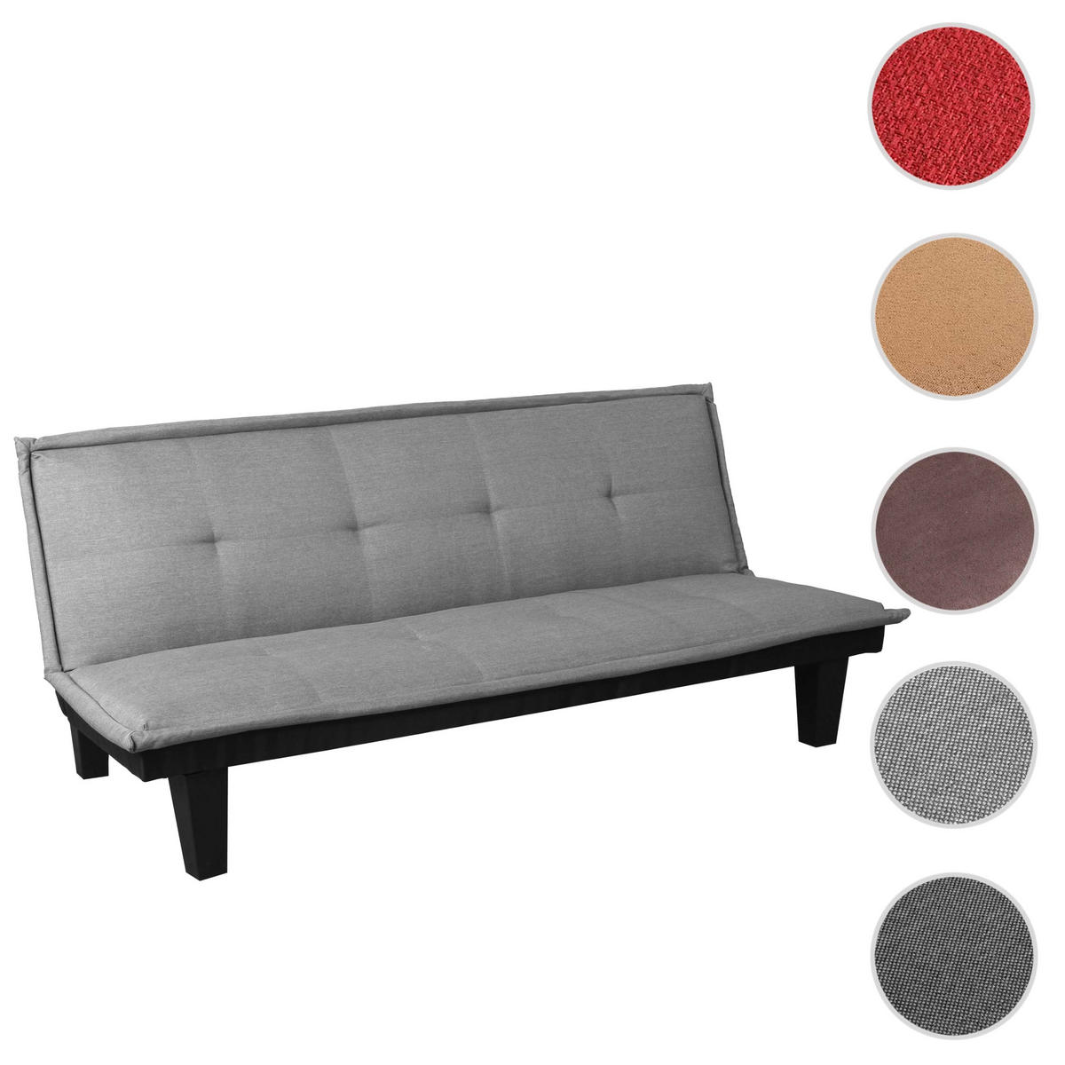 3ER-SOFA Hellgrau - Hellgrau, Textil (170/75/85cm) - MCW