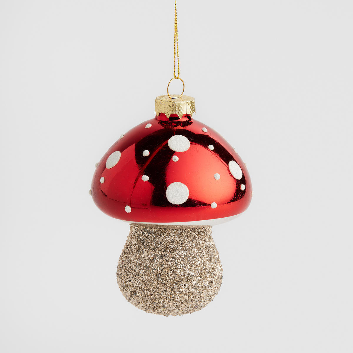 GLASKUGEL Manito, rot, 11 x 8 cm, Dekorative Weihnachtsdeko - Rot, Glas (8/11/8cm) - home&you