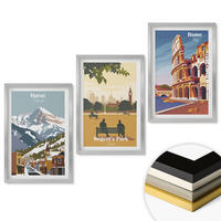 WANDBILDER 3er Set - 40x60 cm Silberner Rahmen - Ouray Mountains London Coliseum - Silberfarben, Kunststoff (40/60cm) - ArtPrintCave
