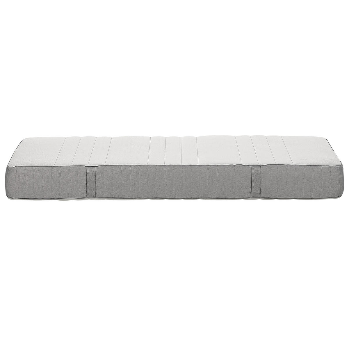 GEL-MEMORY-SCHAUMMATRATZE H2/3 Mittel 90/200 cm Happiness - Weiß, Textil (90/200cm) - Beliani