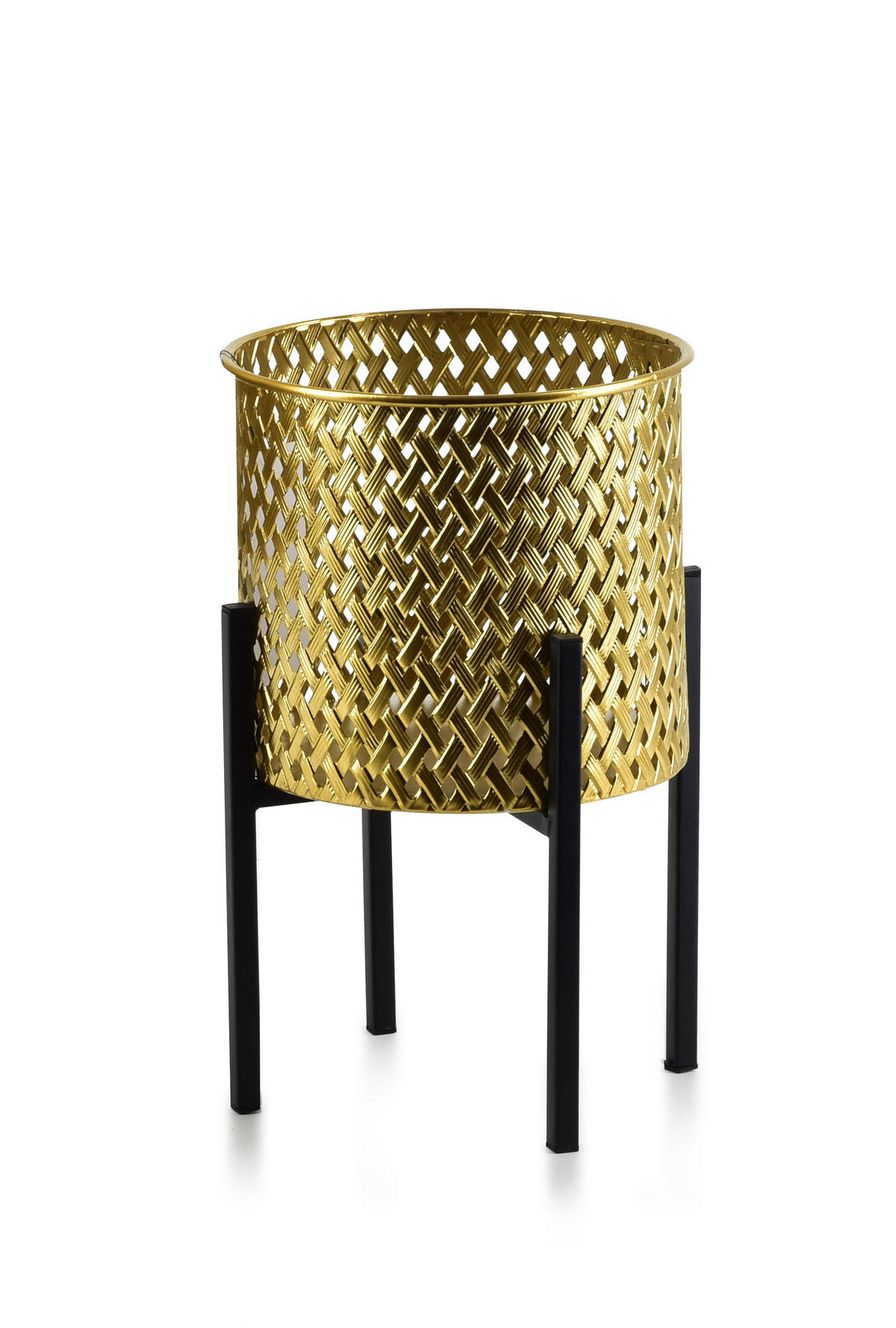 BLUMENTOPF Swen Gold 20 cm Metall - Goldfarben, Metall (15/20cm) - Mondex