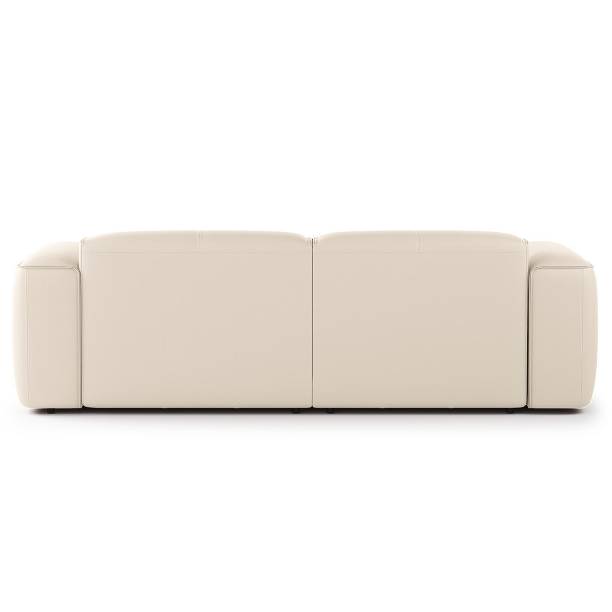 ECKSOFA mit XL-Longchair - Hellgrau/Schwarz, Leder/Kunststoff (260/171cm) - home24