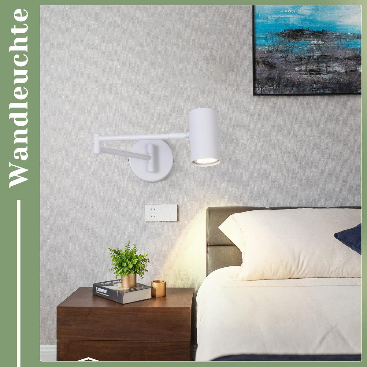 WANDLEUCHTE Transformer 10/10/50 cm - Weiß, Metall (10/50/10cm) - ZMH