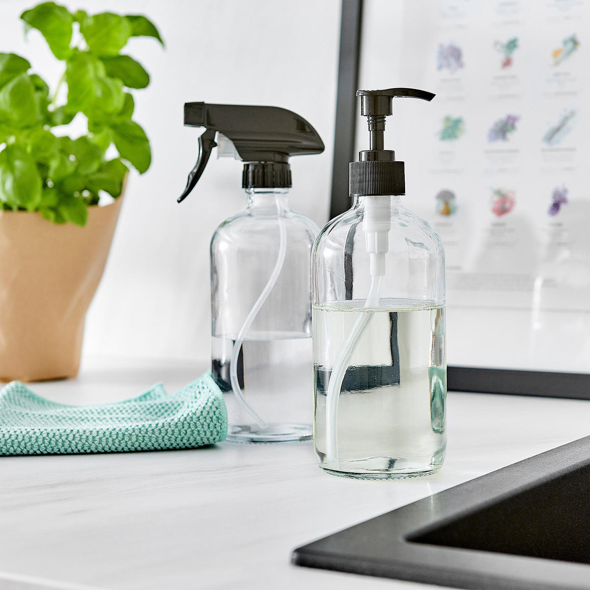 SPÜLMITTELSPENDER Eco - Transparent, Kunststoff (7/21/7cm) - Butlers