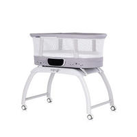 BEISTELLBETT Sogno 2 in 1 grau 83 x 40 cm, elektrisch, Schaukelfunktion, Fernbedienung, Waage - Grau, Metall (40/83cm) - Chipolino