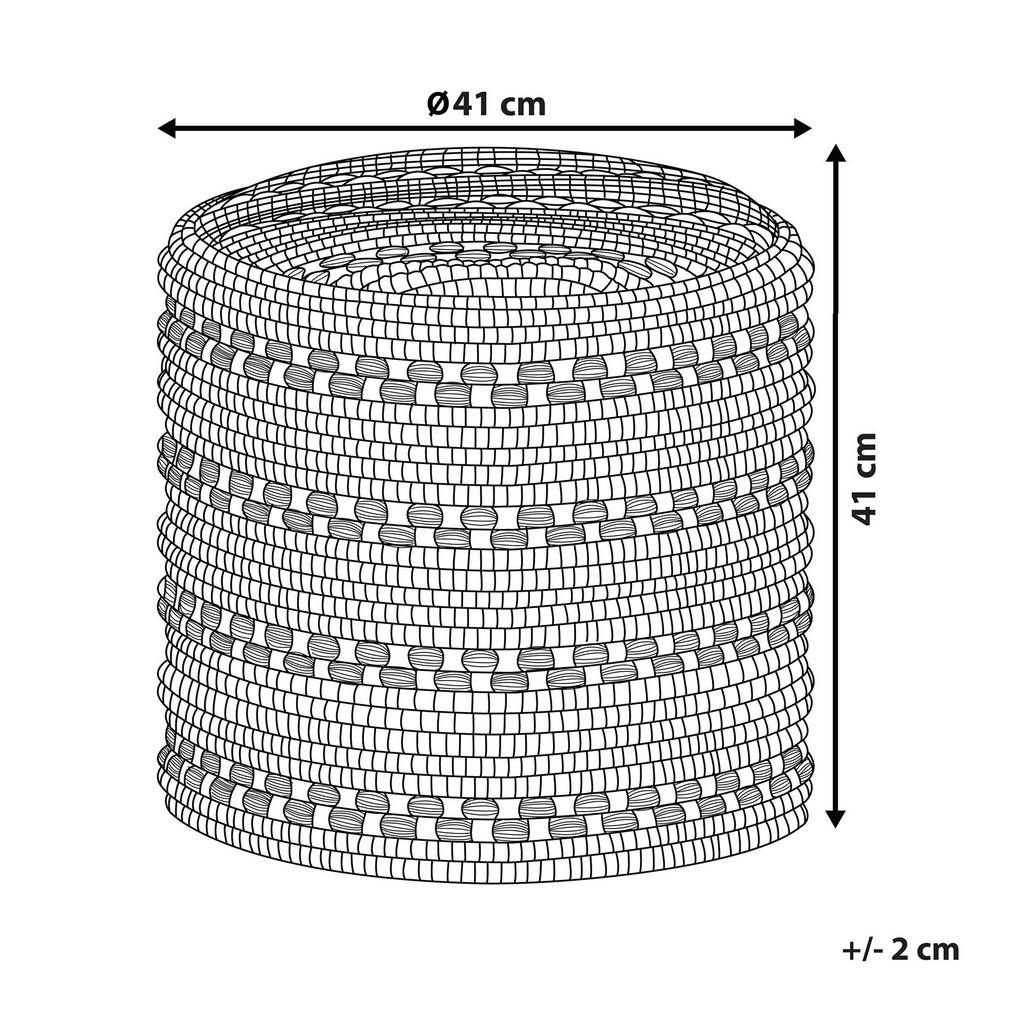 Thumbnail - Beliani Pouf, Weiß, Textil, 1-Sitzer, Rund, 41x41x41 cm, Wohnzimmer, Hocker, Poufs