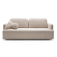 SCHLAFSOFA Lambina Beige Boucle - Beige/Schwarz, Kunststoff/Textil (227/92/104cm) - Selsey