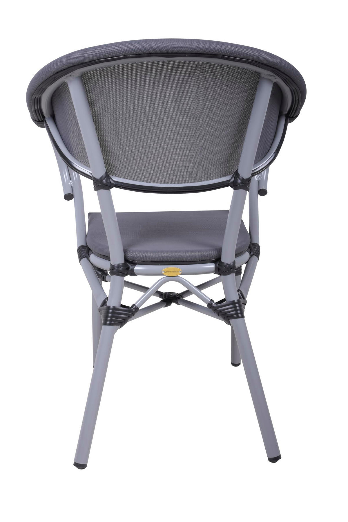 GARTENSTUHL 2er Set Sion Grau Stapelstuhl - Grau, Kunststoff (58/82/55cm) - DELUKE