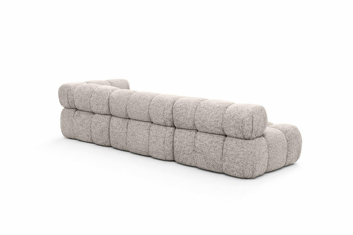 ECKSOFA L-Form Modulare, Bouclé-Stoff Abriamo, Beige, Links, Selia - Beige, Holz (285/160cm) - Kaiser Möbel