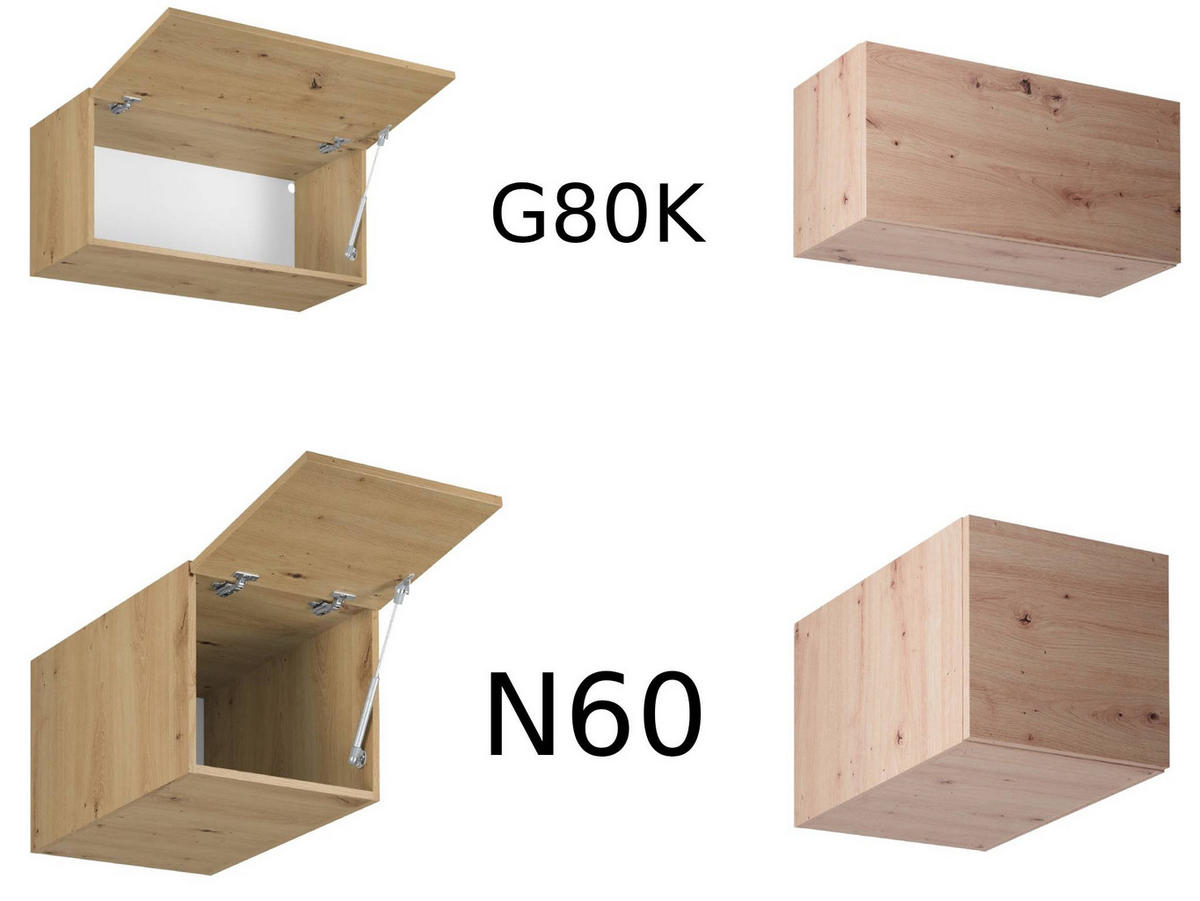 KÜCHENZEILE 400 cm - Langen KL9-M400 in Artisan Eiche - Eiche Artisan, Holz (400/248/58cm)