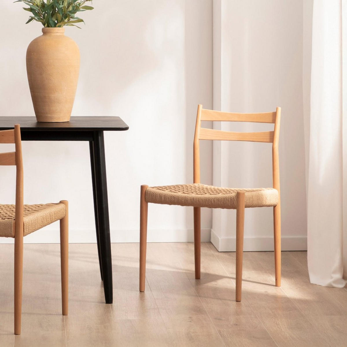 ESSZIMMERSTUHL Vina Natürlich 51 cm x 81 cm - Naturfarben, Holz (51/81/50cm) - Klast Home