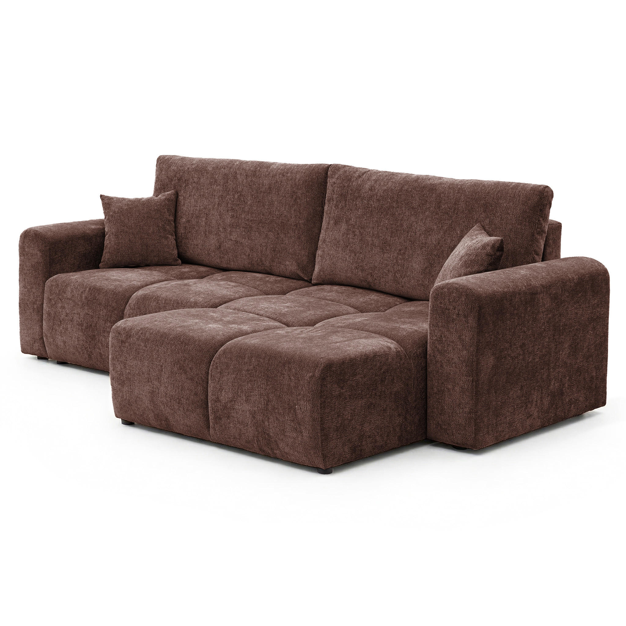 Idohome Ecksofa Braun 242x90x145 cm